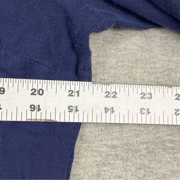 St. Johns Bay Womens Blue Button Long Sleeve V Neck Decorative Button Down XL - Picture 7 of 11